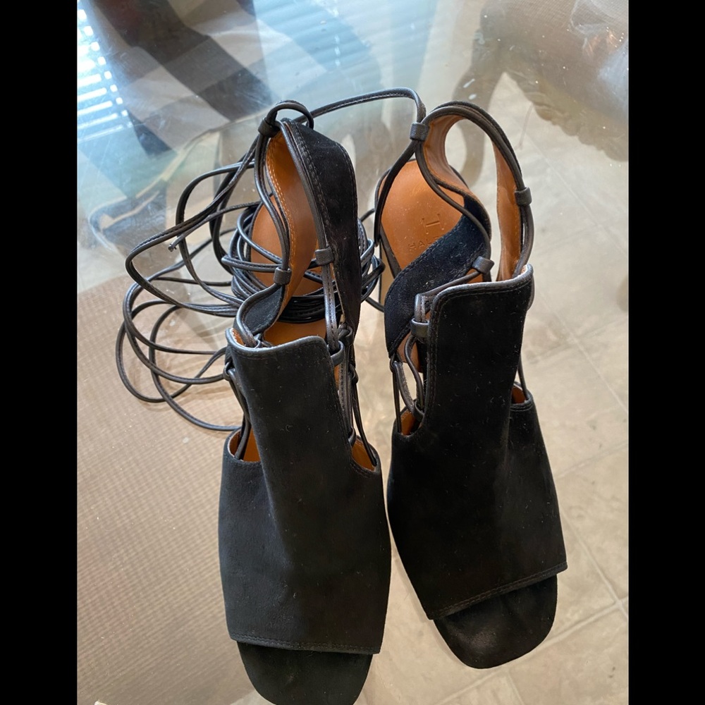 H Halston Black Suede Shoes 9.5